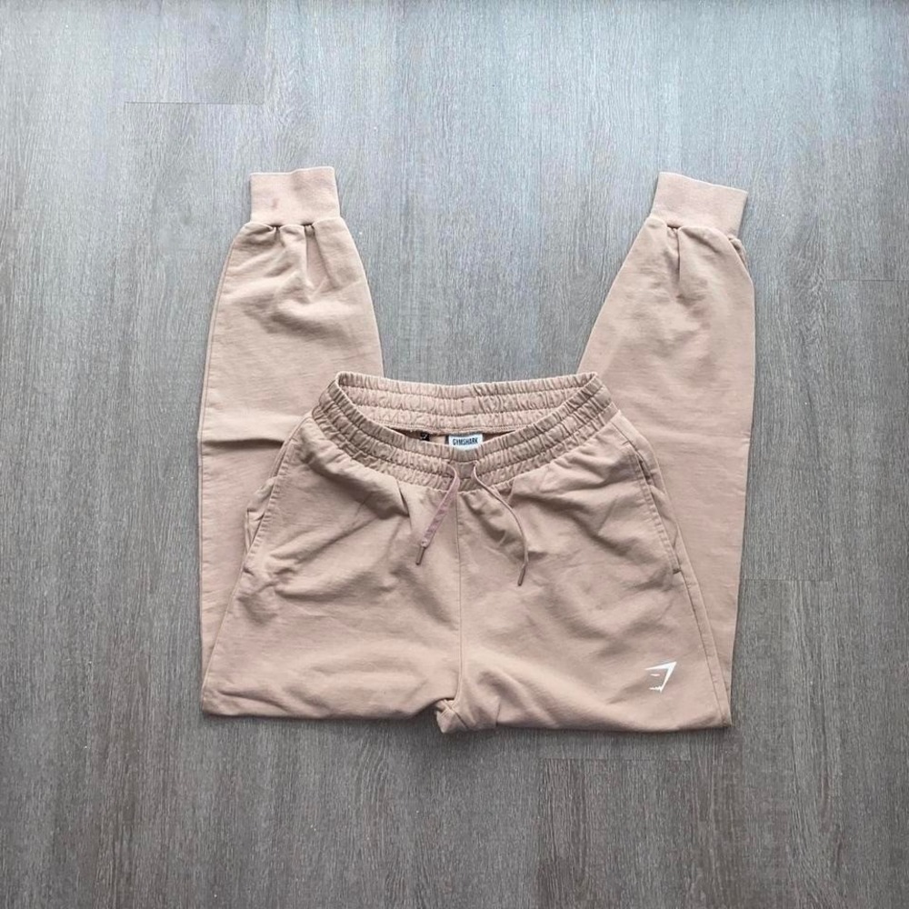 Gymshark Brown Tan Cuffed Joggers‎ Women's Size Small 1073